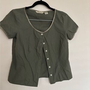 Sage Green Button-Down Shirt